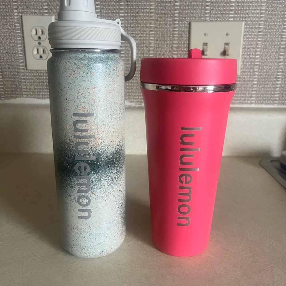 Lululemon Water Bottle and Tumbler Set - Pink and Speckled